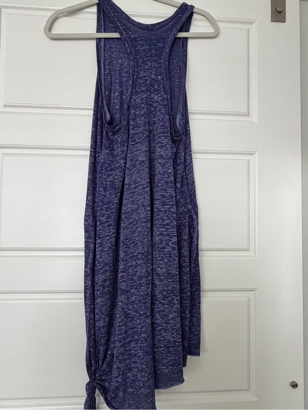 Women’s Knit Racerback Swim Coverup - Heathered Navy